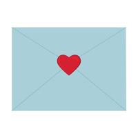 Love letters in an envelope, vector illustration in a modern design in a flat style.