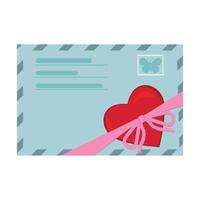 Love letters in an envelope, vector illustration in a modern design in a flat style.