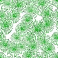 Fan palm leaves seamless pattern on. Vintage tropical foliage in engraving style. vector