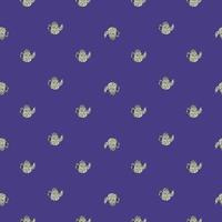 Vintage teapots seamless pattern. Background of teatime in hand drawn style. vector