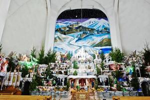 Very large christmas nativity crib photo