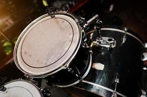 Drum set and drum sticks photo