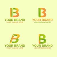 Set of letter b logo vector