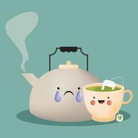 Tea cup illustration vector