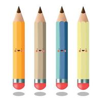 Pencil illustration with cartoon style vector