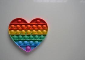 Colorful heart on white background photo