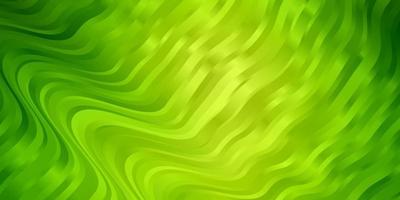 Light Green, Yellow vector background with bent lines.