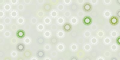 Light gray vector pattern with coronavirus elements.