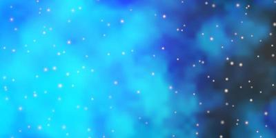 Light BLUE vector texture with beautiful stars.