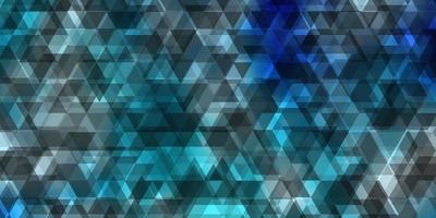 Light BLUE vector background with lines, triangles.