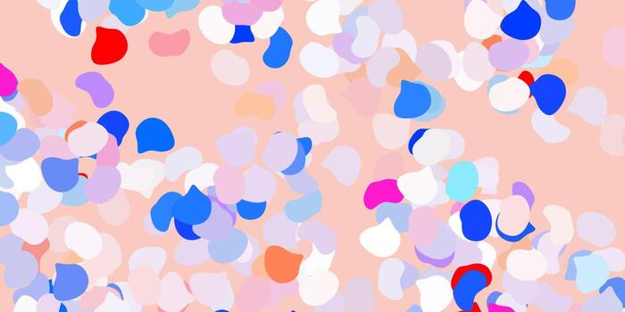 Light blue, red vector pattern with abstract shapes.