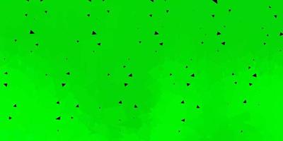 Dark green vector triangle mosaic backdrop.