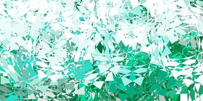 Dark green vector background with triangles.