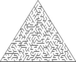 Vector pattern with a gray triangular 3D labyrinth.