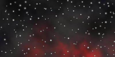 Dark Red vector pattern with abstract stars.