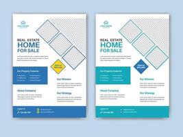 Business home sale flyer design template vector