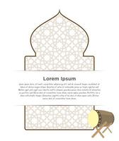 Islamic greeting card ornament pattern vector