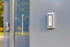 RFID reader by office door, employees only access by RFID key card, lock and key control system photo