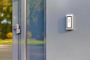 RFID reader by office door, employees only access by RFID key card, lock and key control system photo