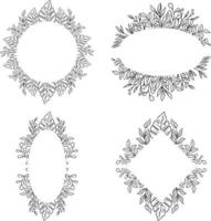 Botanical Frames. frame, art vector