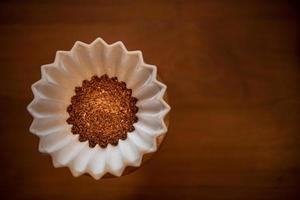 Tools to make drip coffee and brewing drip coffee photo