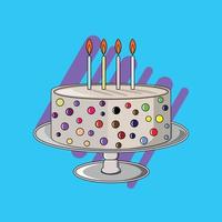 BIRTHDAY CAKE ILLUSTRATION vector