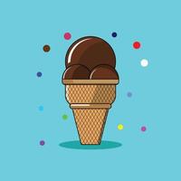 ilustración de un helado vector