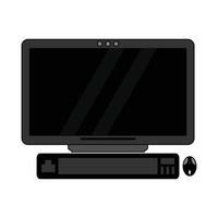 An illustration of a simple monitor screen vector