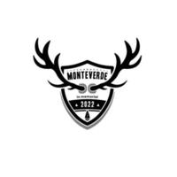 Deer Antler On Shield For Remember the Hunt Adventure Logo vector