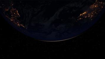 terra globo planeta da órbita do espaço video