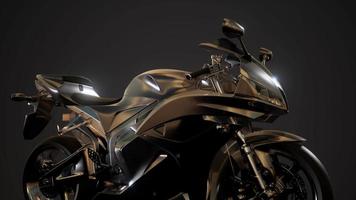 moto sport bike en estudio oscuro con luces brillantes video