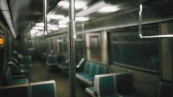 subway car in USA empty because of the coronavirus covid-19 epidemic video