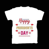 diseño de camiseta feliz día del presidente vector