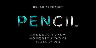 text effect and alphabet font vector