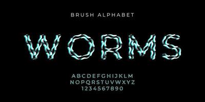 text effect and alphabet font vector