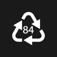 Composites recycling symbol 84 C PAP. Vector illustration