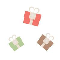 Gift boxes. Set of different present boxes. Surprise in the box. Vector. vector