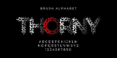 text effect and alphabet font vector