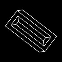 Impossible objects. Optical illusion shape. 3d illustration. Geometric figures. vector