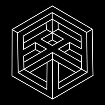 Impossible shapes. Web design elements. Optical illusion objects. Line design. Optical art figures. vector