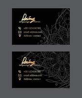 Elegant minimal modern business card design template mock up vector