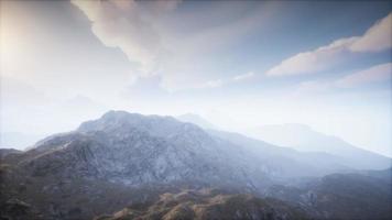 Volcano Crater Landscape with Fog video
