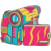 handycam de moda en estilo de diseño plano vector