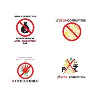 world corruption day vector