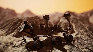 Curiosity Mars Rover exploring the surface of red planet video