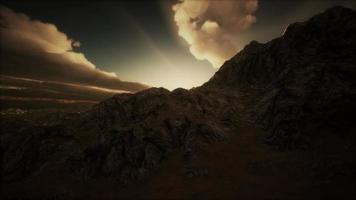 Sun Rays over Mountains in a Valley video