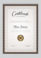 Certificate template design vector