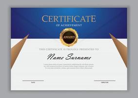 Certificate template design vector