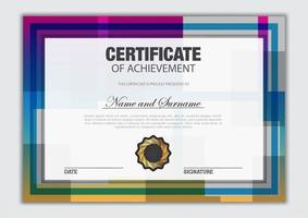 Certificate template design vector