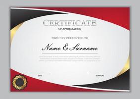 Certificate template design vector